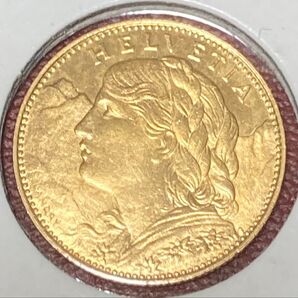 スイス 10フラン金貨 1922年