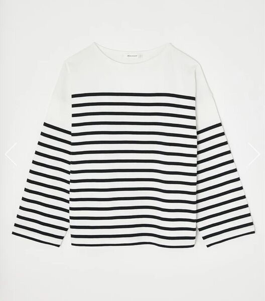 moussy マウジー ボートネックボーダートップス ロンT シンプル カジュアル レディース 春服 マリンスタイル