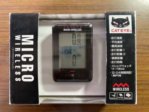 ほぼ未使用 Cateye バックライト付きサイコンMicro Wireless CC-MC200W