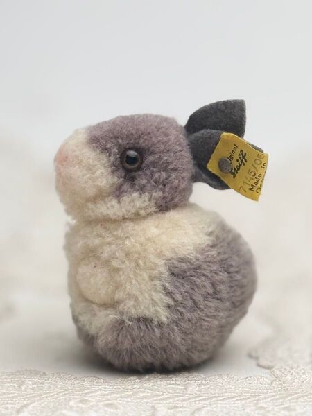 送料無料★シュタイフ★Woolen Rabbit 6cm オールID’s完品★ぽんぽんラビット/うさぎ/兎/グレー系★Steiff