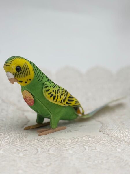 送料無料★シュタイフ★Hansi Parakeet 13cm オールID完品★セキセイインコのハンジー/パラキート★Steiff