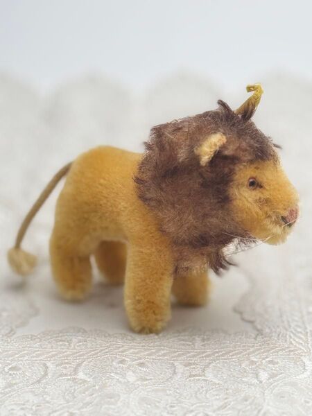 送料無料★シュタイフ★Lion Leo 10cm★ライオンのレオ★ビンテージ/アンティーク★Steiff/STEIFF