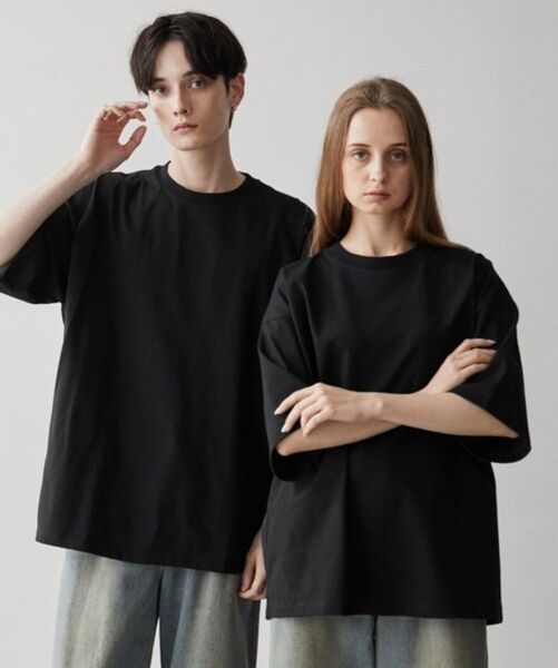【CLEL】ファンクショナリーコットン ヘビーウェイト半袖Tシャツ Sサイズ(やや大きめ) BLACK