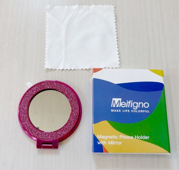 Meifigno マグネットスマホスタンドホルダー ミラー内蔵 Magsafeケース&iPhone 16/15/14/13/12用