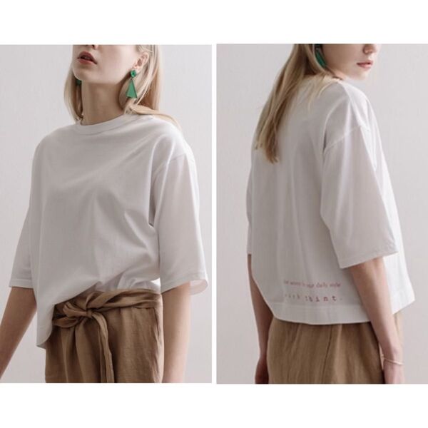 thint by URBAN RESEARCH バックヘムプリントTシャツ