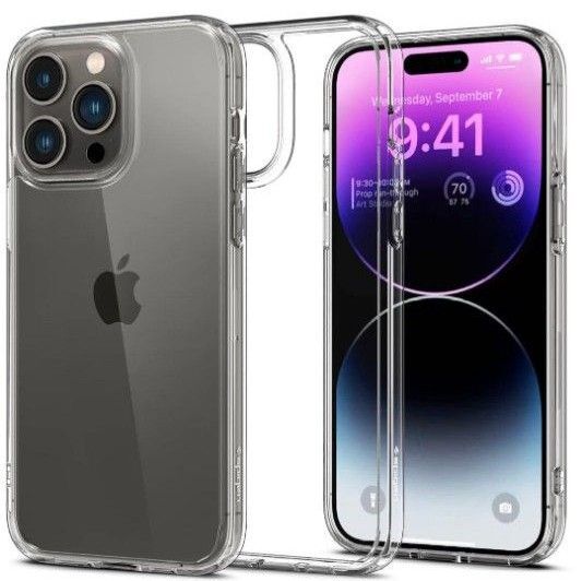iPhone 14 Pro 6.1 スマホ ケース クリア ストラップホール