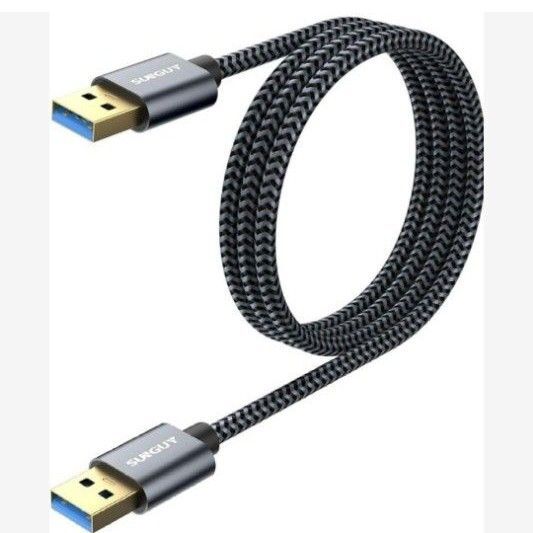 SUNGUY USB ケーブル USBケーブル タイプA Aオス ナイロン編み 1m