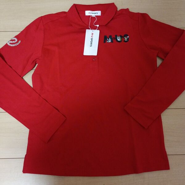 MU SPORTS ゴルフ シャツ トップス レッド