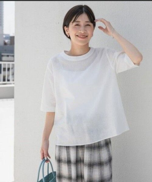 URBAN RESEARCH DOORS リネンコットンバックリボンブラウス