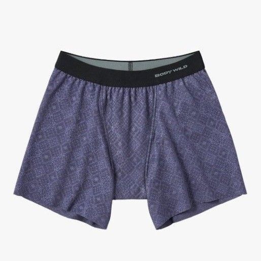 ボディワイルド ボクサーパンツ セミロングボクサー e-BOXER ジェンダーニュートラル ラッセルレース 男女兼用 前とじ
