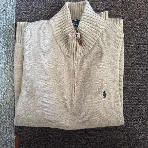 POLO RALPH LAUREN ハーフジップニット グレー
