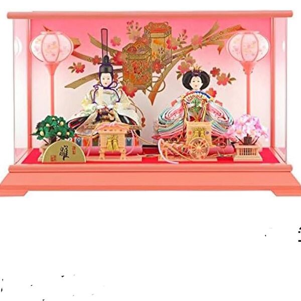 雛人形 コンパクト ひな人形 ケース飾り 親王飾り 清玉作 芥子親王