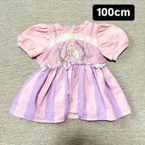 ラプンツェル 半袖チェックTシャツ 100cm