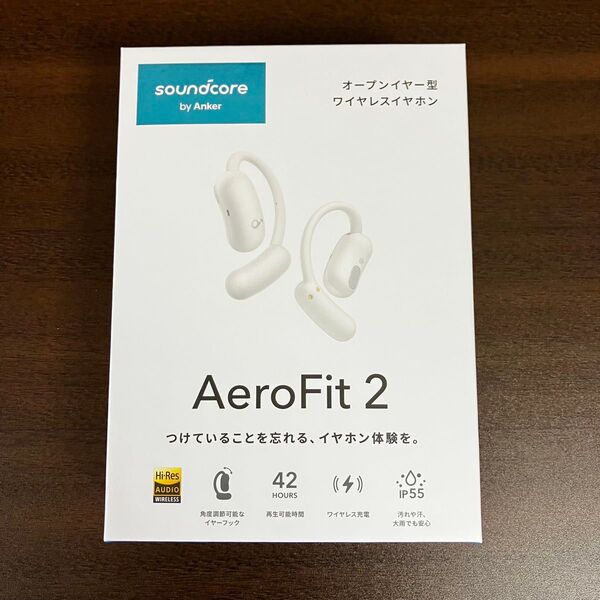 Soundcore AeroFit 2 オープンイヤー型ワイヤレスイヤホン ホワイト
