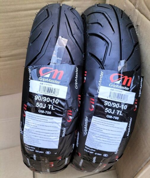 新品タイヤ 2本セット 90/90-10 Dio JOG アクシス V125 GM700