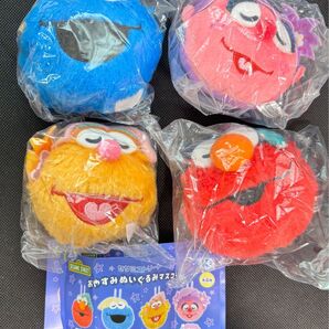 セサミストリートおやすみぬいぐるみマスコット 全4種セット