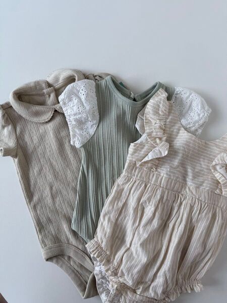 ベビー ロンパース 3点セット 70size 6〜12month babygap アプレレクール