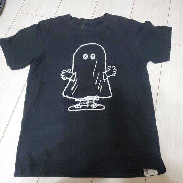 KAWS PEANUTS コラボ Tシャツ XS ブラック ユニクロ 古着