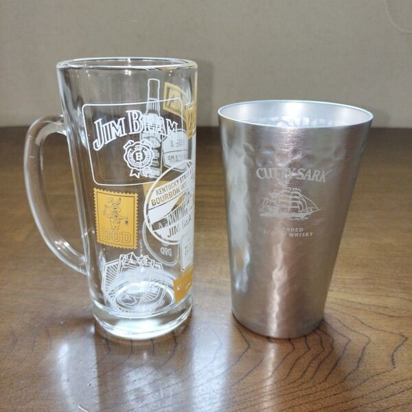 Cutty Sark(カティーサーク)アルミ製タンブラー & Jim Beam(ジムビーム)のジョッキ セット