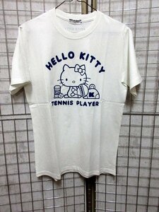 J08/サンリオ ハロー キティー 半袖 Tシャツ メンズ テニス柄 ホワイト M 