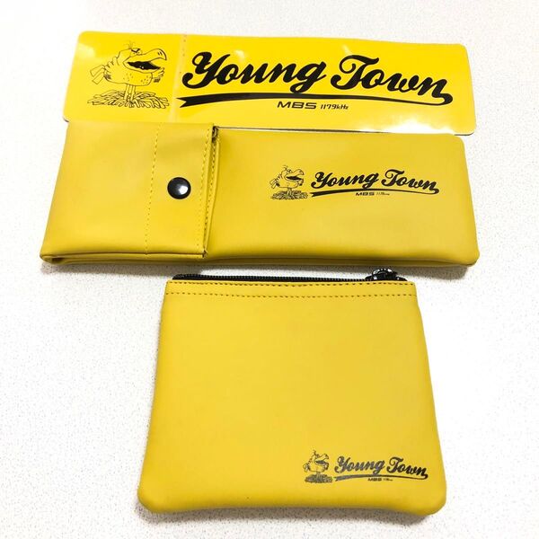 ヤングタウン Young Town ヤンタン MBS ノベルティ ペンケース ポーチ ステッカー シール 平成レトロ 笑福亭笑瓶