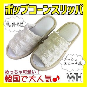 ☆ポップコーンスリッパ☆婦人フリーサイズ☆WH