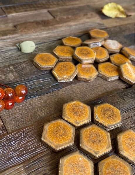 単色30個 ヘキサゴンタイル コラベルタイル 六角 蜂の巣 ハニカムタイル シーグラス