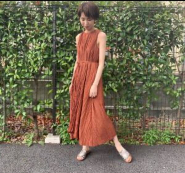 Mila Owen ☆ ランダムツイストプリーツロングワンピース