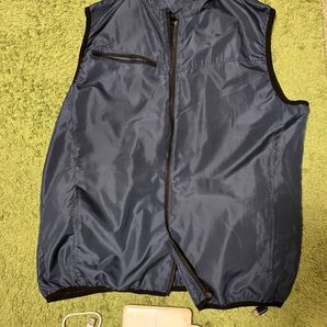 限界値値下げ!空調服ネイビー3L スティタスユニ USB汎用品 服ファンケーブル充電器フルセット 着衣ファンほぼ新品 早い者勝ち!