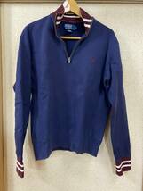 ★★USED ユーズド ラルフローレン ハーフジップ トレーナー スエット サイズ M Ralph Lauren 紺 ネイビー★★_画像1