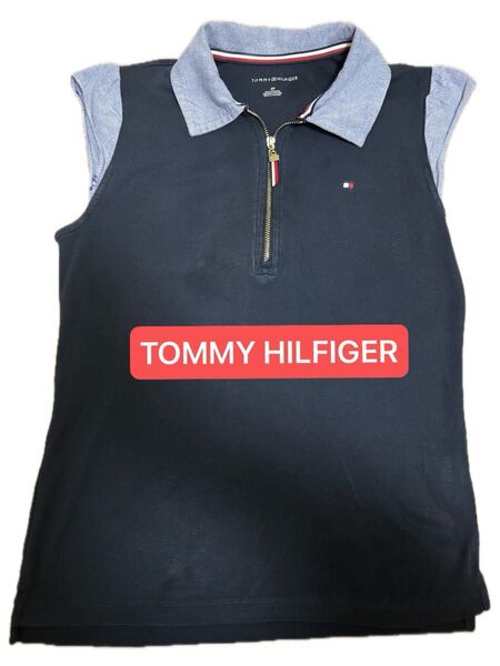 Tommy Hilfiger ポロシャツ ネイビー S レディース