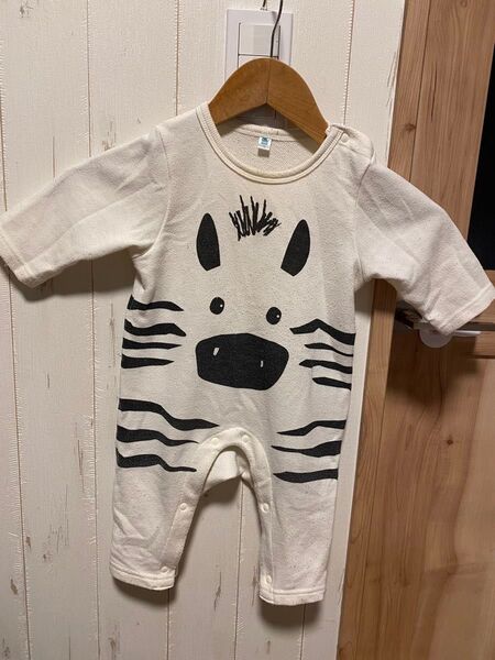 ゼブラ柄 ロンパース 70cm