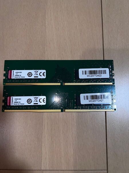 キングストン DDR4 2666 8GBメモリx2枚(16GB) デスクトップ