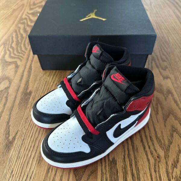 Nike TD Air Jordan 1 Retro High OG "Black Toe Reimagined" 16cm