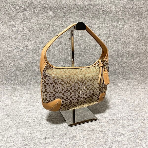 【極美品】 COACH ワンショルダーバッグ シグネチャー キャンバス×レザー ハンドバッグ