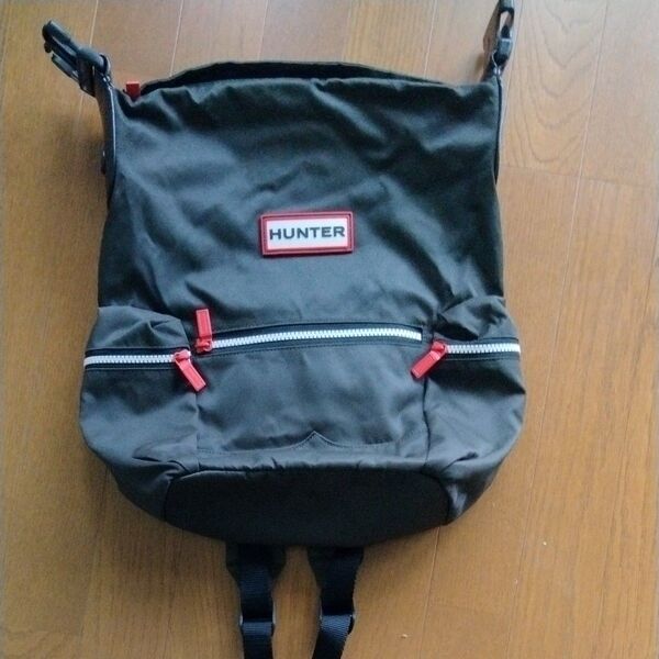 【美品】HUNTER リュックカーキ色
