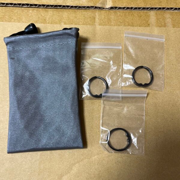 いびき防止リング いびき対策 安眠グッズ 調整可能 ブラック 3個セット