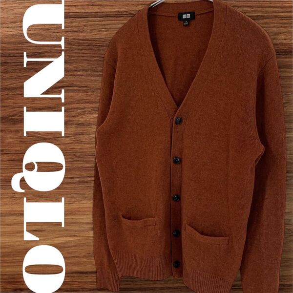 UNIQLO ユニクロ カーディガン ボレロ トップス 長袖 ニット メンズ S ブラウン 茶色