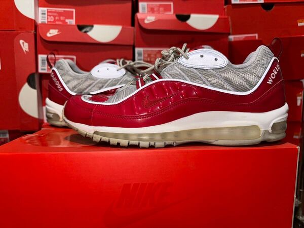 【USED】Supreme × Nike Air Max 98 "Varsity Red/Reflect Silver"