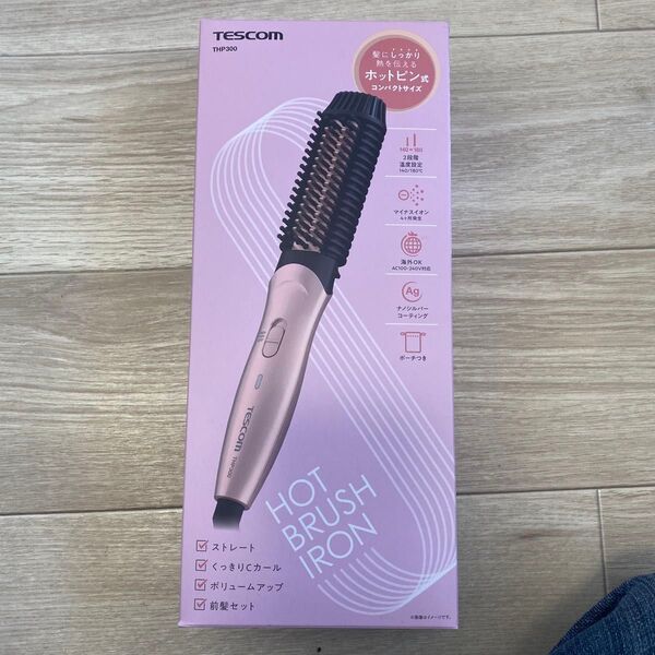 TESCOM ホットブラシアイロン THP300 ピンクゴールド