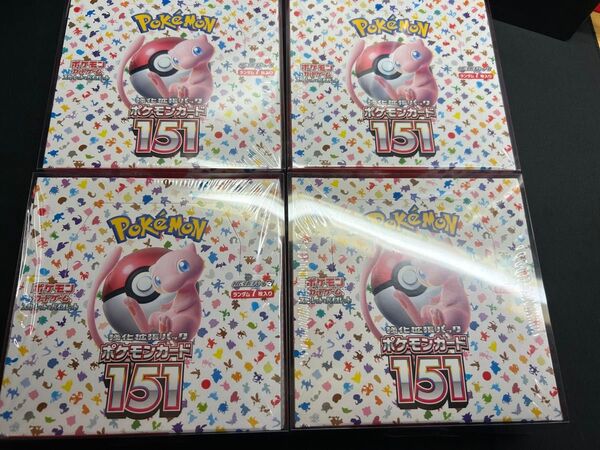 ポケモンカード151 未開封シュリンク付き 4box