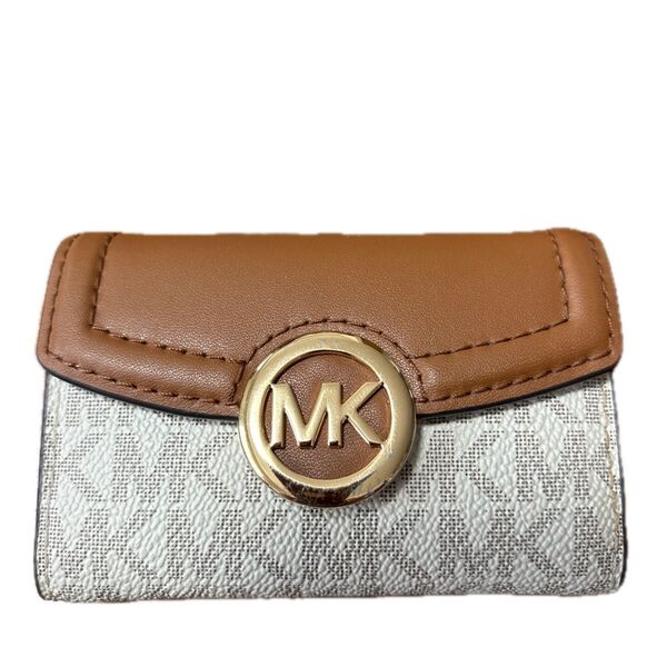 MICHAEL KORS マイケルコース キーケース ホワイト ブラウン