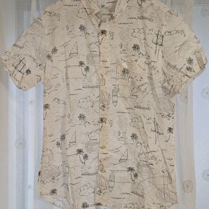 GAP 地図柄 半袖シャツ アロハシャツ