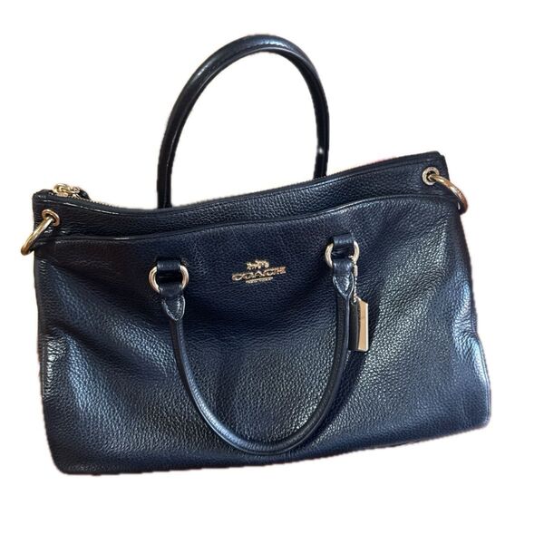 COACH ハンドバッグ ブラック レザー