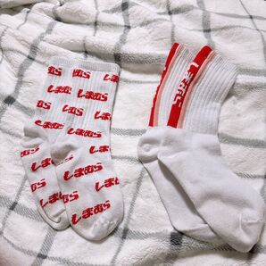 しまむら レア ロゴソックス 2足 ソックス 白 靴下