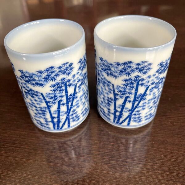 湯呑み 2個セット 竹柄 昭和レトロ