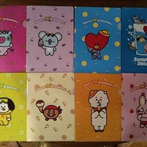 BTS BT21 キャラクター ミニクリアファイル8枚セット中古品