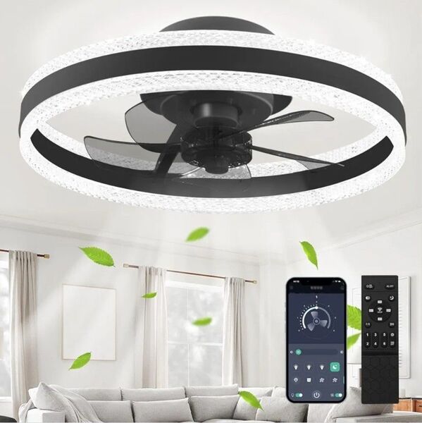 「節電対策」DOROU シーリングファンライト ファン付きシーリングライト ファン付き照明 50cm扇風機