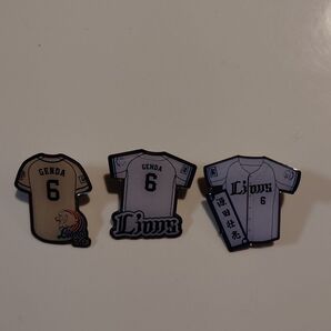 源田壮亮 #6 埼玉西武ライオンズ ピンバッジ 3種