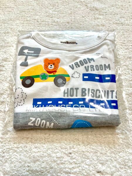 Hot Biscuits 車とクマのTシャツ 80cm ホットビスケッツ
